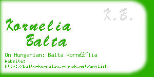 kornelia balta business card